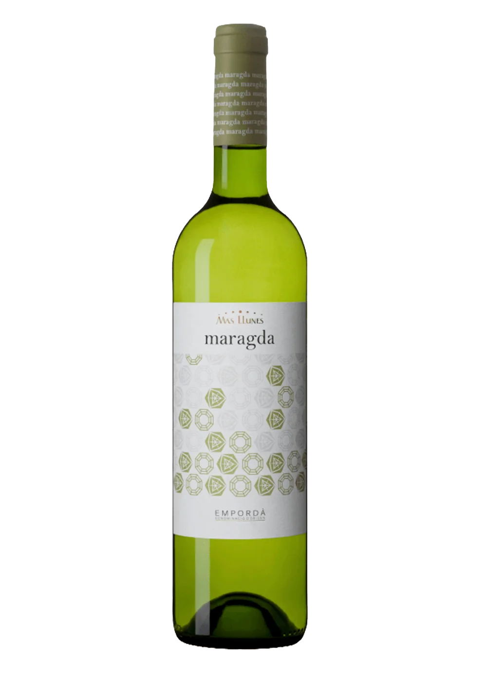 Ampolla de Maragda Blanc, vi blanc DO Empordà del celler Mas Llunes