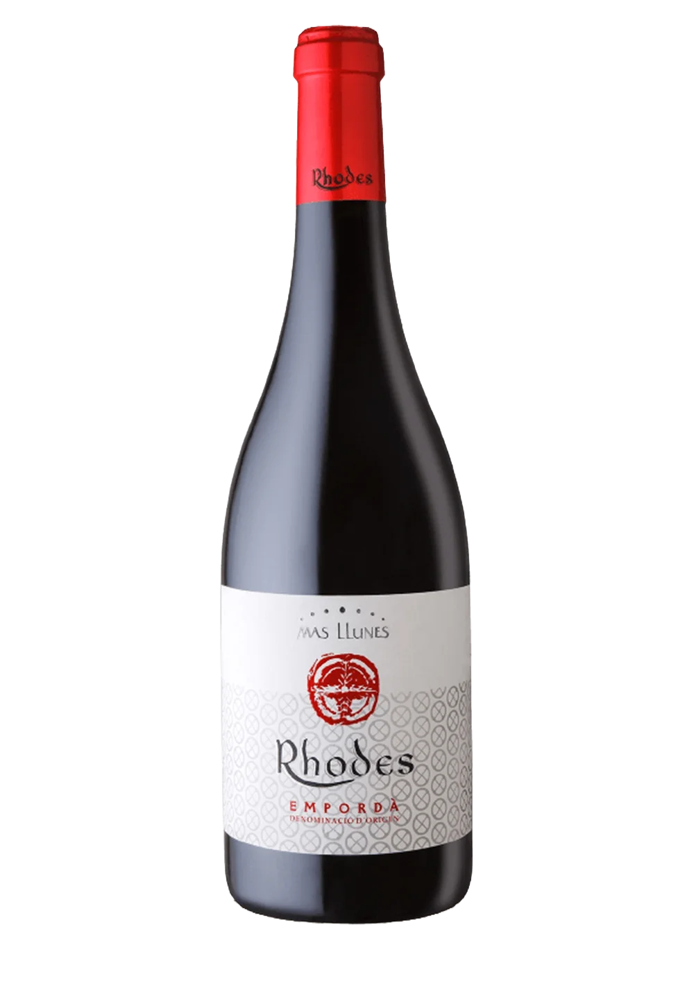 Ampolla de Rhodes, vi negre DO Empordà del celler Mas Llunes