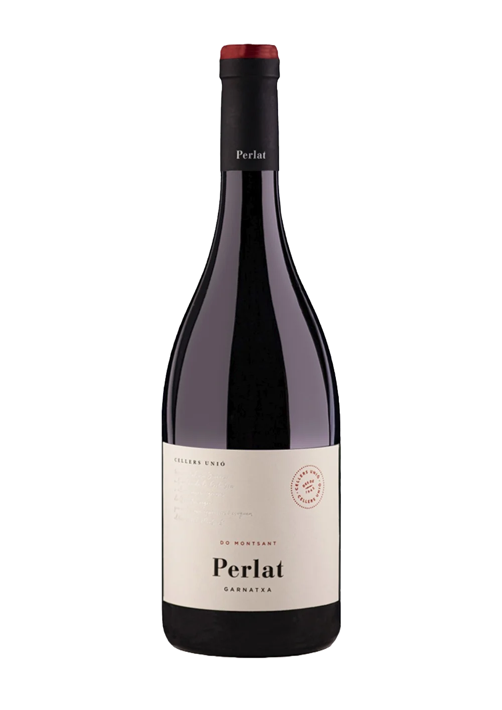Ampolla de Perlat Garnatxa, vi negre DO Montsant del celler Cellers Unió
