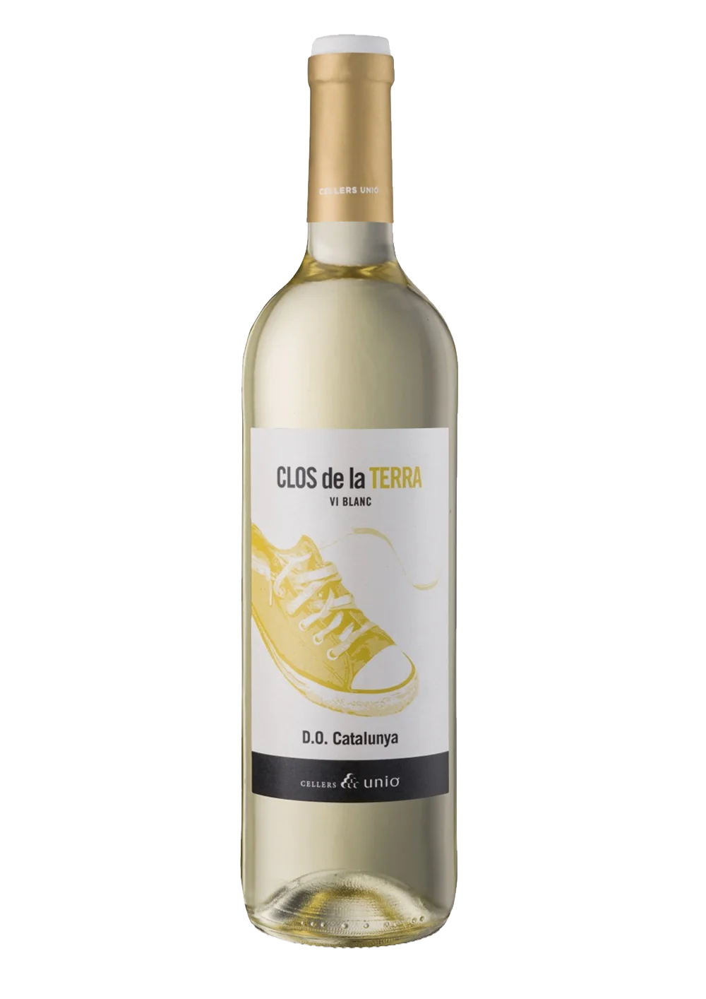 Ampolla de Clos de la Terra Blanc, vi blanc DO Catalunya del celler Cellers Unió