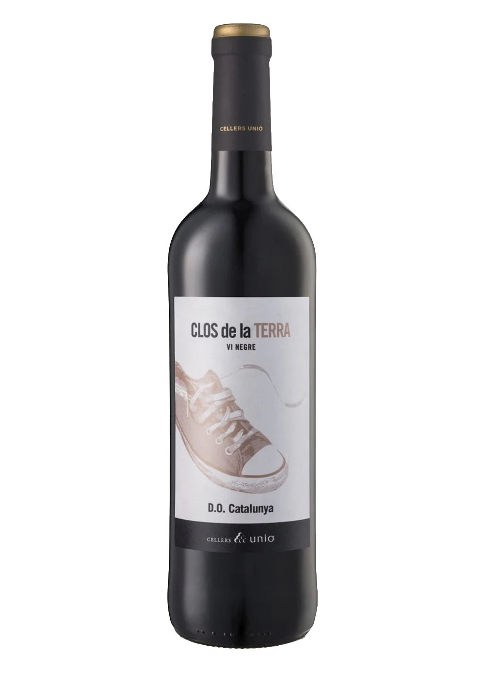 Ampolla de Clos de la Terra Negre, vi negre DO Catalunya del celler Cellers Unió