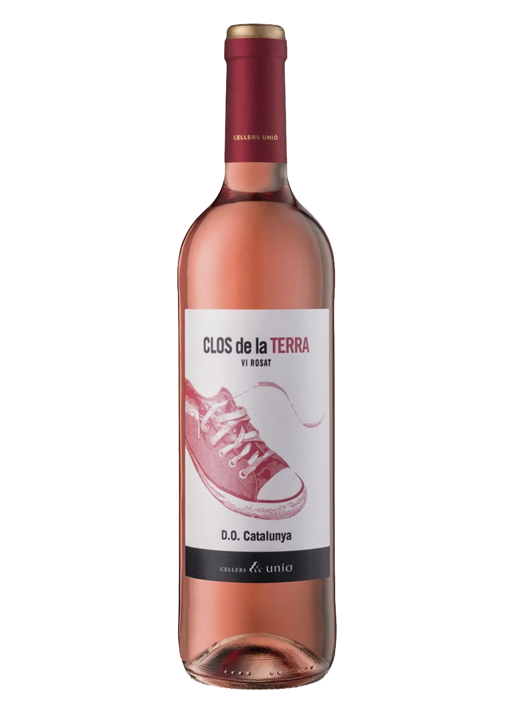 Ampolla de Clos de la Terra Rosat, vi rosat DO Catalunya del celler Cellers Unió