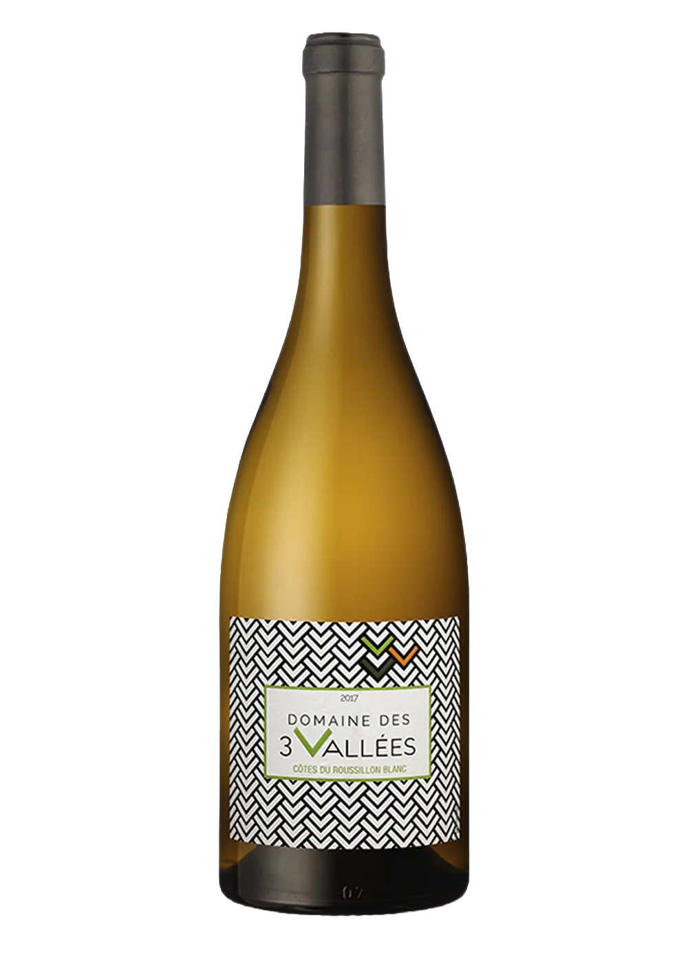 Ampolla de Domaine des 3 Vallés, vi blanc AOP Tautavel del celler Domaine des 3 Vallées