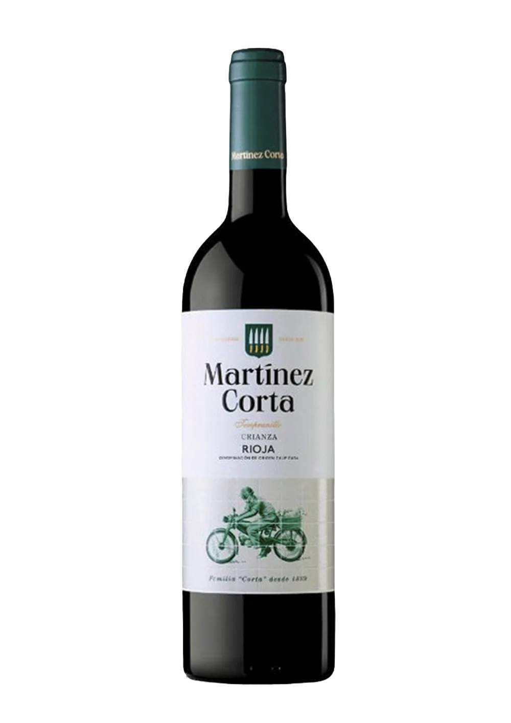 Bottle of Martínez Corta Crianza, red wine DOCa Rioja
