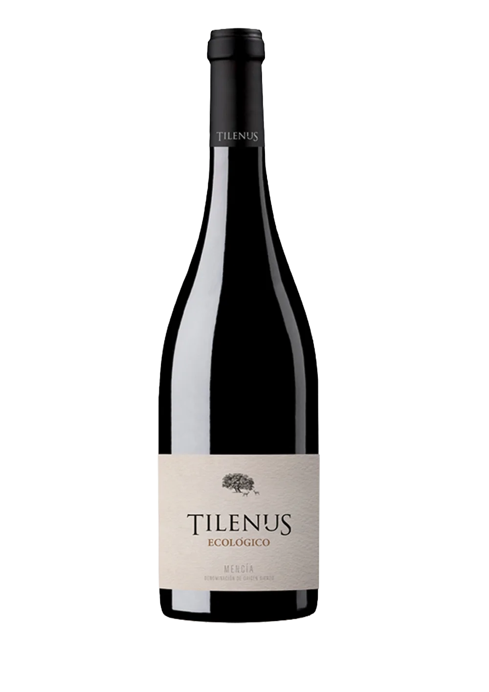Botella de Tilenus Ecològic, vino tinto DO Bierzo de la bodega Bodegas Estefanía (Tilenus)