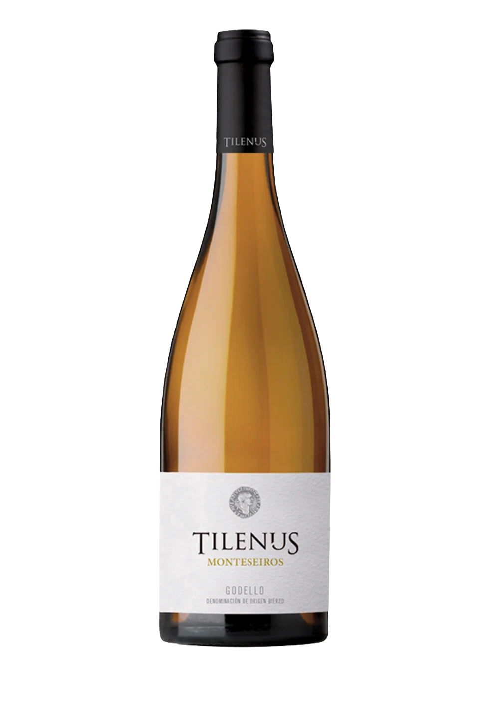 Botella de Tilenus Godello Monteseiros, vino blanco DO Bierzo de la bodega Bodegas Estefanía (Tilenus)