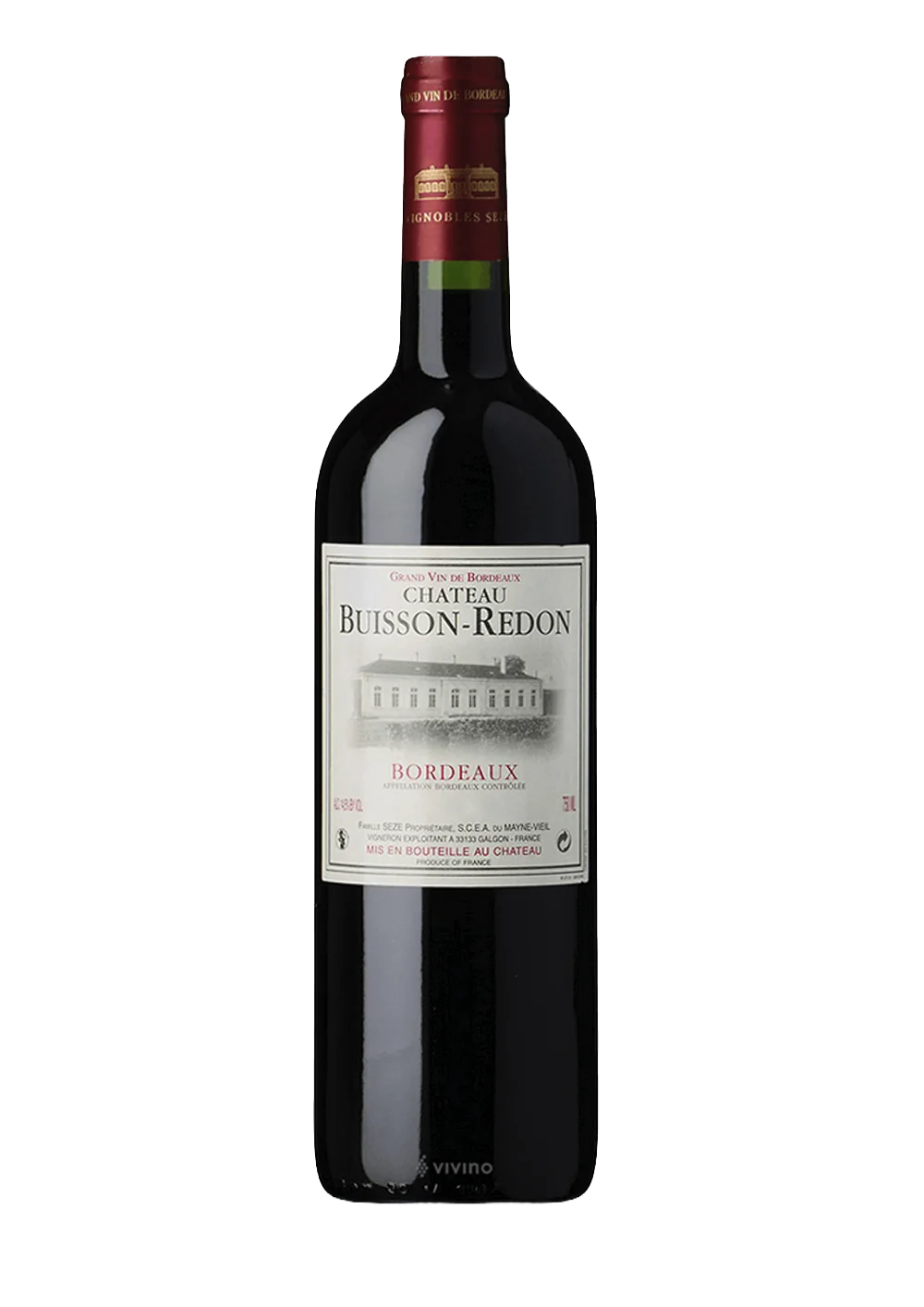 Ampolla de Château Buisson-Redon Negre, vi negre AOC Bordeaux