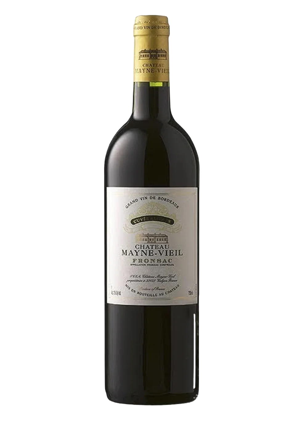 Bouteille de Château Mayne-Vieil Cuvée Aliénor, vin rouge AOC Fronsac